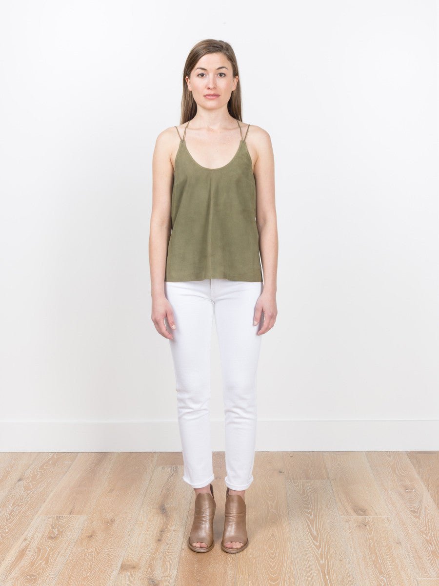 liven, suede top